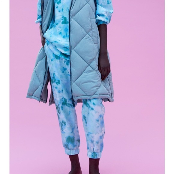 ZARA BNWT Oversized Tie Dye Long Sleeve Hooded Sweatsuit 2pc Coord Set - Picture 3 of 12